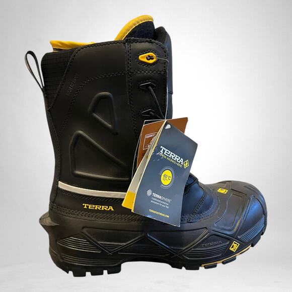 Terra Footwear Mens 12 Crossbow Work boots black leather‎ upper Construction main image 8